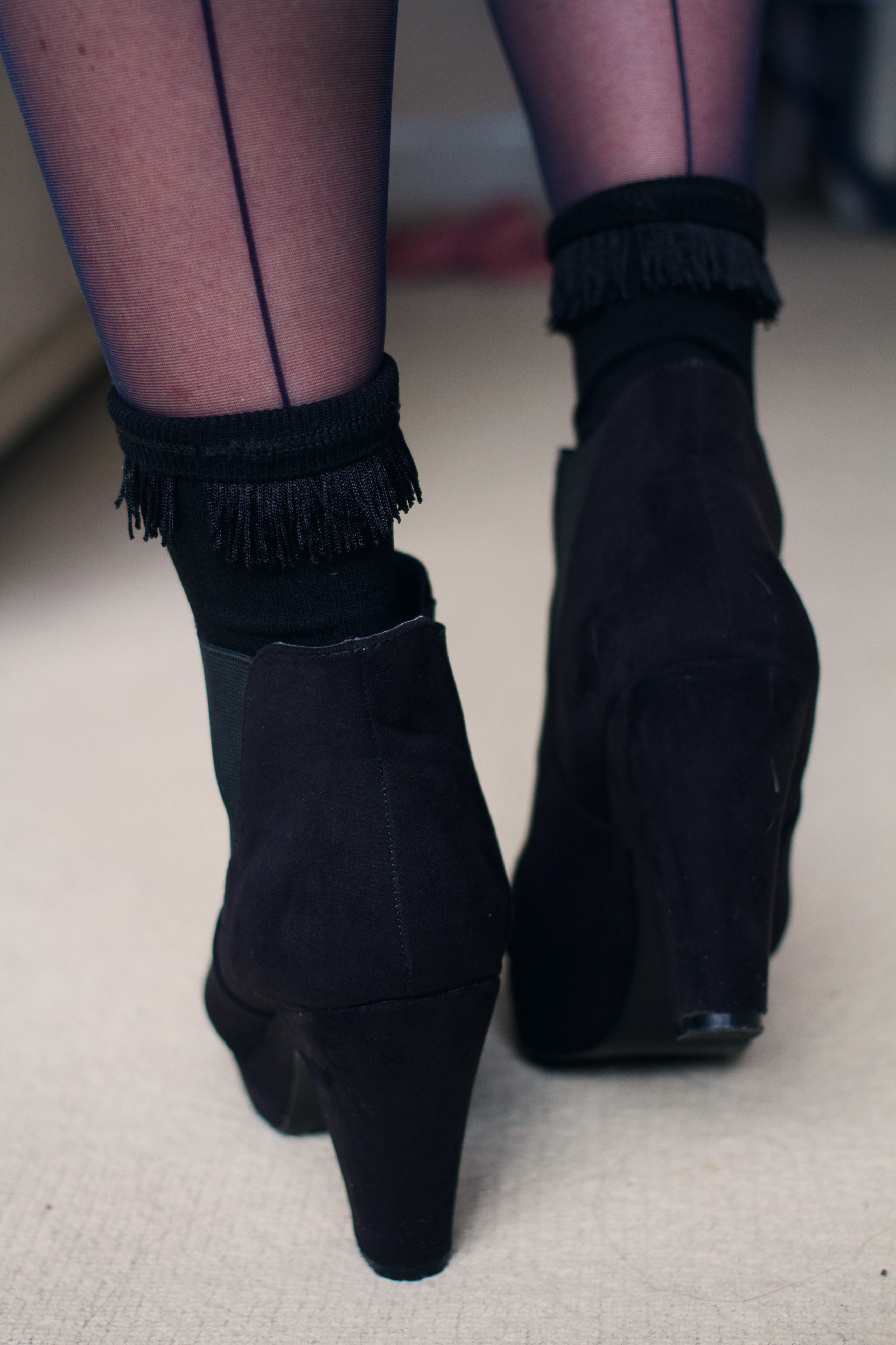 primark black suede boots